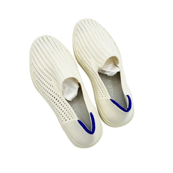 Rothy's Rare Perforated White Round Toe Slip On Sneaker Women's Size 9 NWOB - Picture 5 of 8